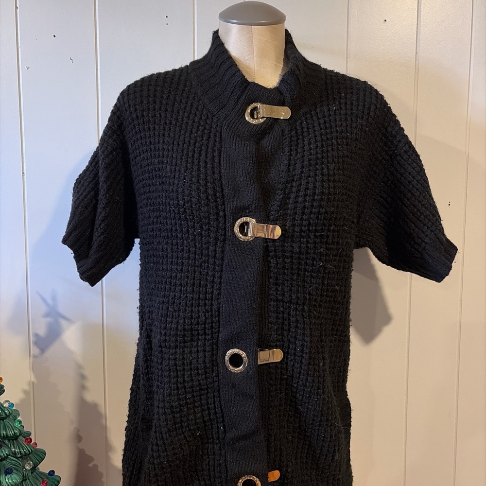 Women’s Michael Kors Black Short Sleeve Knit Cardigan